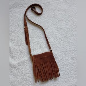 Minnetonka Brwon Leather Crossbody Bag